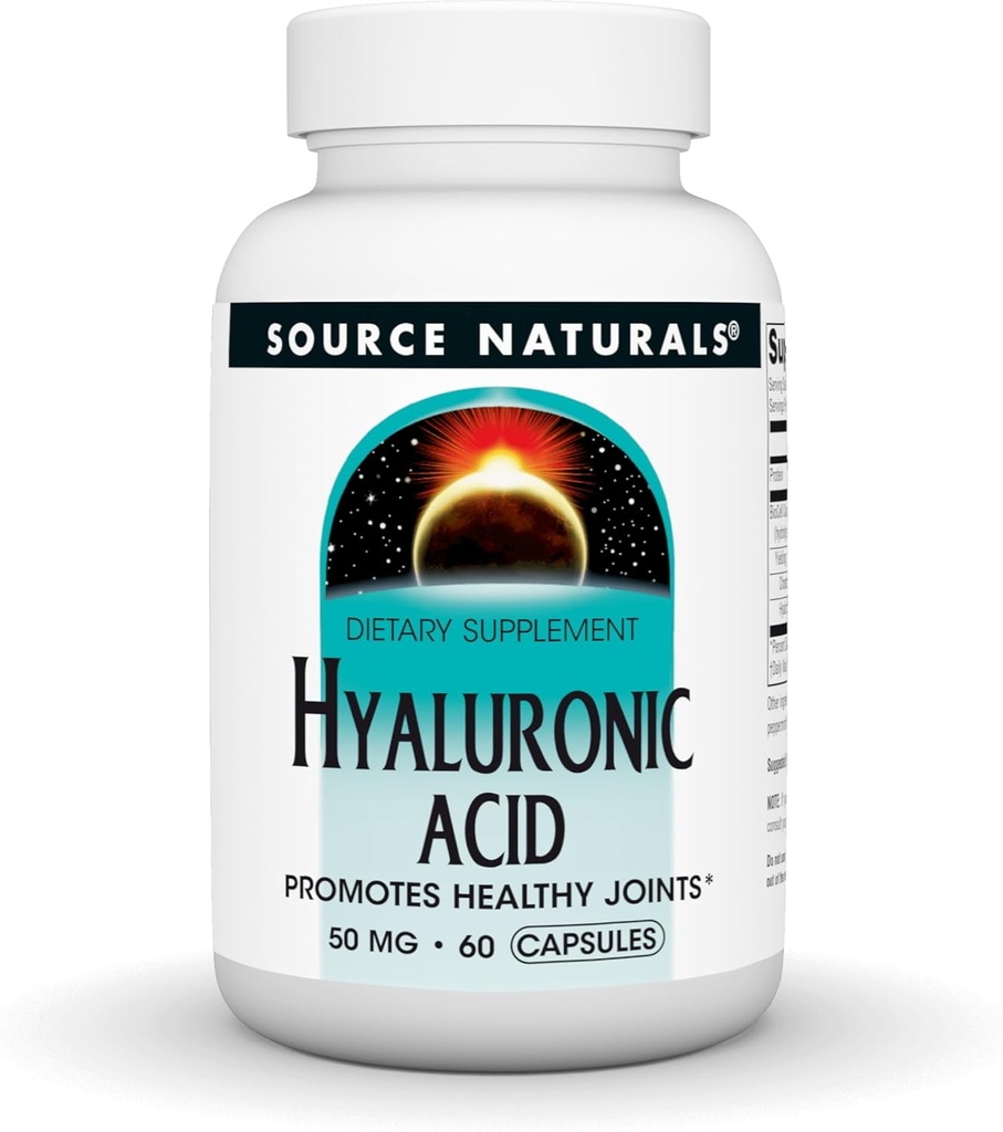 Fuente Naturales Ácido hialurónico, promueve articulaciones saludables*, 50 mg - 30 cápsulas