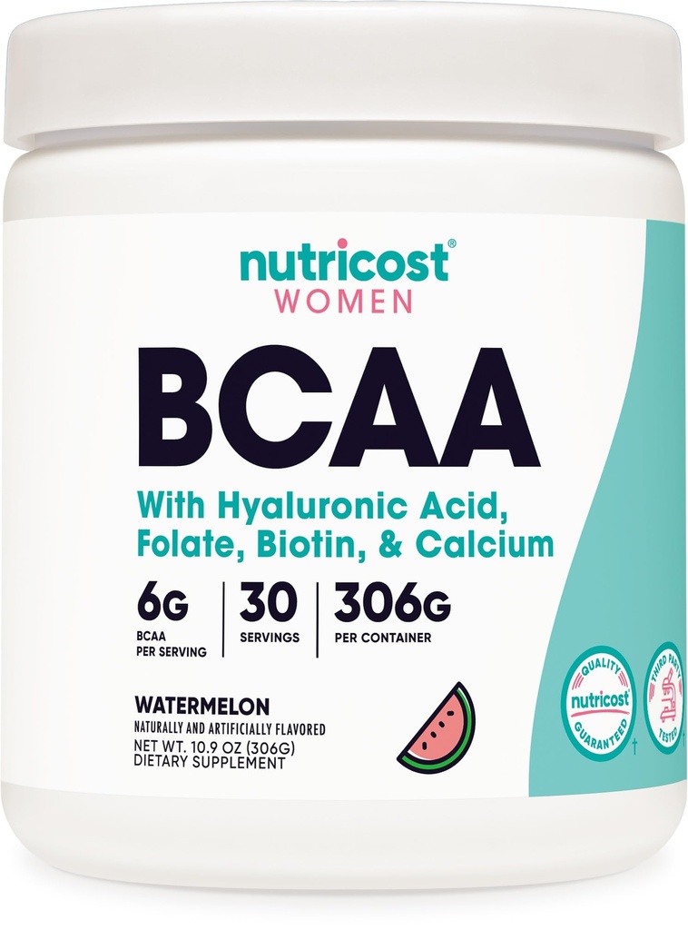 Nutricost BCAA for Women (Watermelon, 30 Servings) - Formulated Specifically for Women - Non-GMO and Gluten-Free