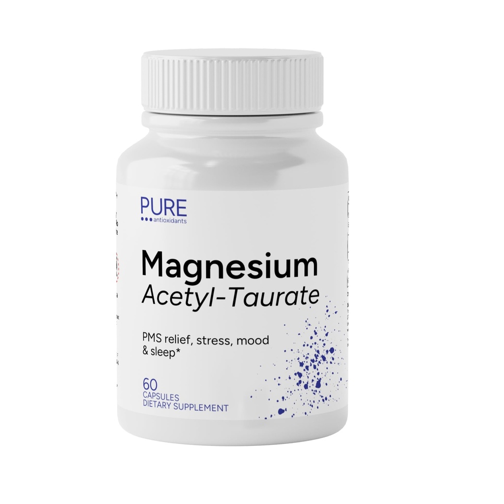 Magnesium Acetyl Taurate - 700mg - (ATA MG, TauroMag) Magnesium Supplement - 60 Capsules
