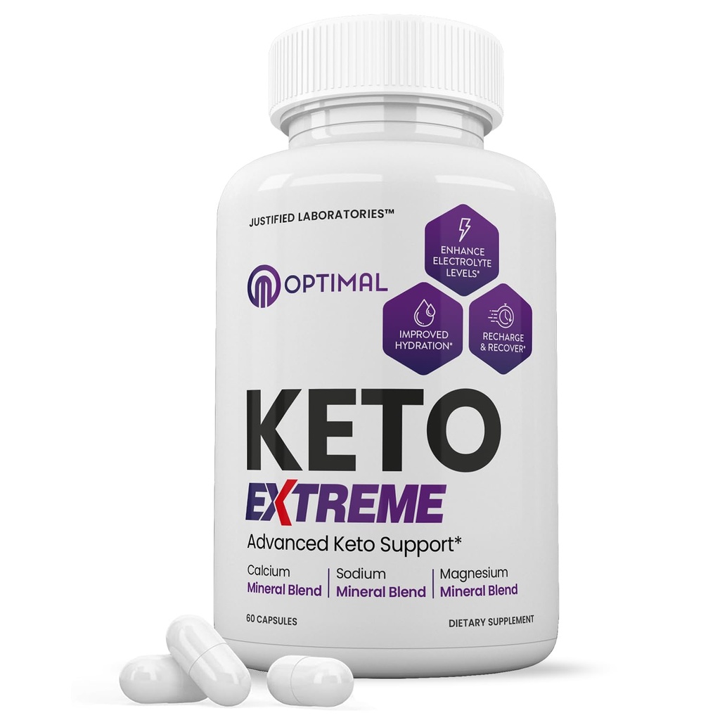 Optimal Keto Extreme Pills 1675MG New & Improved Formula Contains Apple Cider Vinegar Extra Virgin Olive Oil Powder Green Tea Leaf 60 Capsules