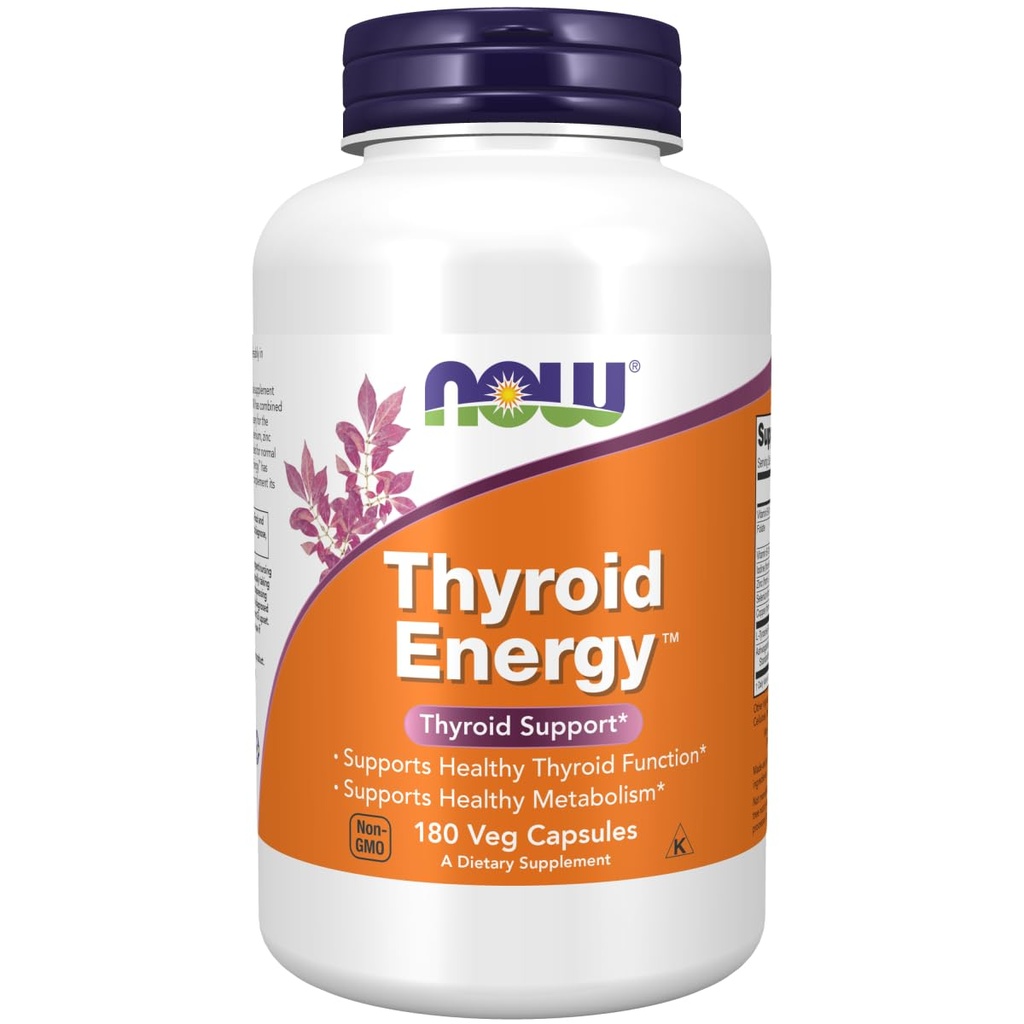 AHORA Foods Thyroid Energy Veg Capsules (180 cápsulas, paquete de 2)