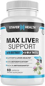 Max Liver Support Suplemento Choline, Milk Thistle, Artichoke Extract, Liver Health, Natural Ingredients