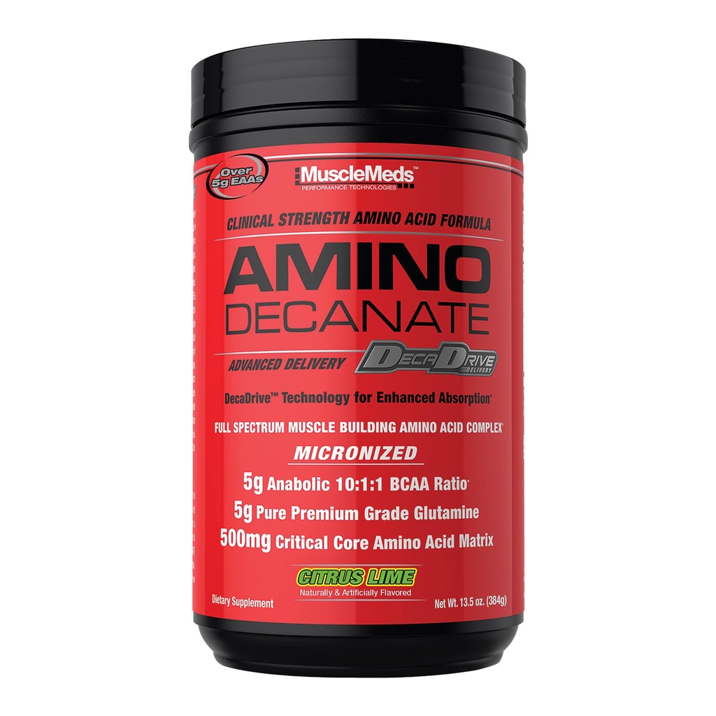 MuscleMeds Amino Decanate, Citrus Lime,13.5 oz (384g)