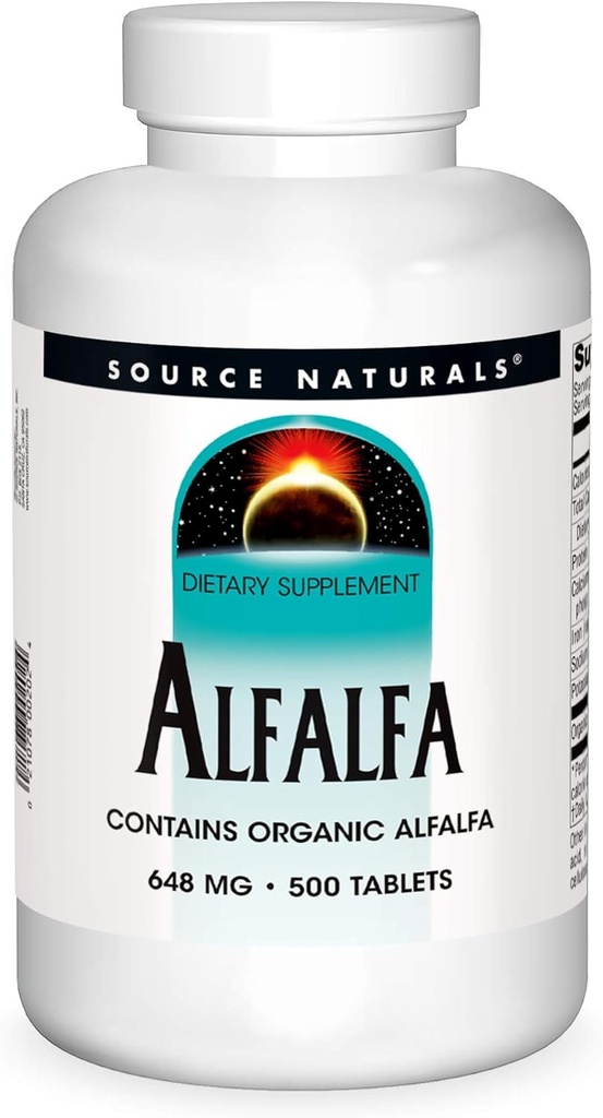 Fuente Naturales Alfalfa 10 Grain Suplemento dietético - 500 Cuadros