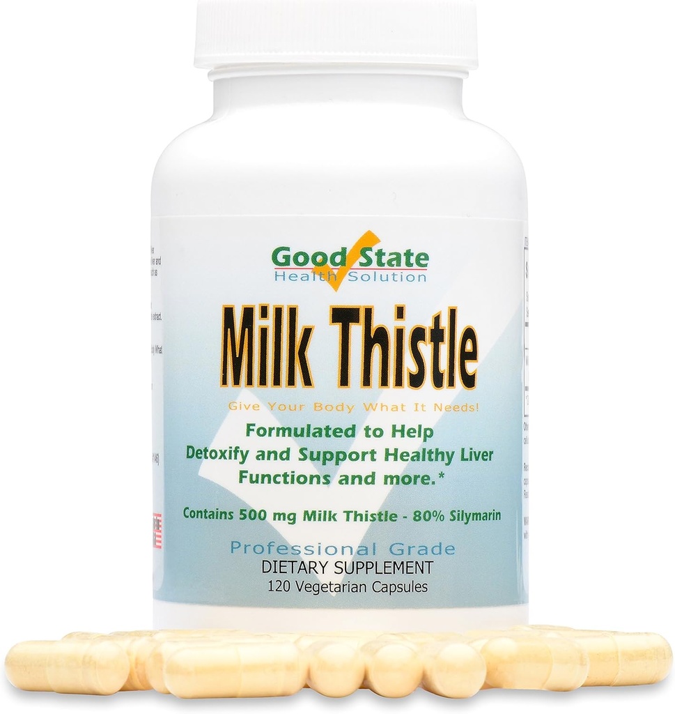 Good State - Milk Thistle Extract - (500 mg) (80% silymarin) (120 cápsulas vegetarianas)