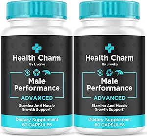 (2 Pack) Health Charm, Health Charm Pills, Health Charm Capsules, Official Health Charm for Men Capsules, Health Charm Supplement Support, HealthCharm All Natural Pastillas, 120 cápsulas durante 2 meses