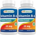 Mejores Naturales Vitamina B6 25mg 250 Tabletas (250 Cuenta (Pack de 2))