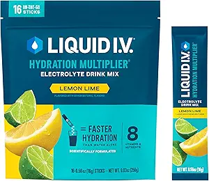 Líquido I.V.® Hydration Multiplier - Lime de limón ← Electrolyte Powder Drink Mix tención 1 Pack (16 Servings)