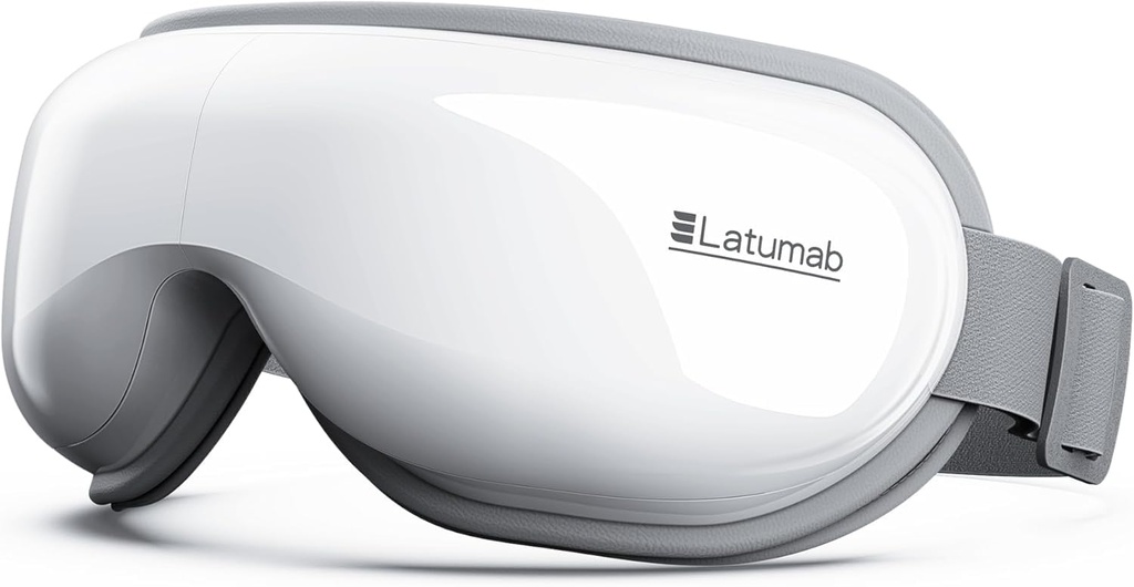 latumab Eye Massager with Heat, Heated Eye Mask with Bluetooth Music, Face Massager, Mask for Migraine & Headache Relief, Improved Sleep, Birthday Gifts for Mom Dad Women Men Her Him