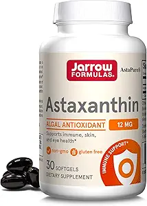 Jarrow Fórmulas® Astaxanthin 12 mg, Suplemento Dietario, Apoyo Antioxidante para la Salud Inmunitaria y Ocular, 30 Softgels, 30 Day Supply