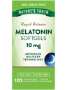 Nature's Truth Melatonin 10mg | Rapid Release Liquid Softgels | 120 Count | Non-GMO & Gluten Free Supplement