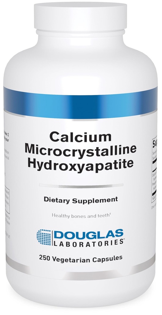 Douglas Laboratories Calcium Microcrystalline Hydroxyapatite - Teeth & Bone Health Support* - con Calcio &amp; Phosphorus Micronutrientes - Suplementos dietéticos - 250 cápsulas vegetarianas