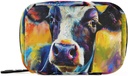 Pill Box Fun Cow 7 Day Pill Case Travel Pill Organizer Bag with Zipper Portable Weekly Vitamin Medicine Supplement Holder Pouch Bag