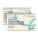 Foster & Thrive Aspirin Low Dose 81 mg, Enteric Coated Tablets, Doctor Recommended, Secondary Prevention of Cardiovascular Disease, 300 Coated Tablets (Pack of 2)