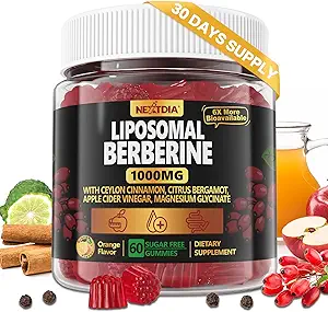 Complejo de Berberina Liposomal Gummies - con cromomio, canela de Ceylán, Bergamot, Apoyo Bienestar general