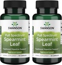Swanson Spearmint Leaf (Mentha Spicata)-Full Spectrum Herbal Supplement Supporting Digestive Health & Mild Stomach Issues - (60 Capsules, 400mg Cada uno) (2 Pack)