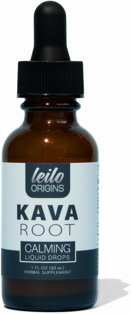 LEILO Kava Root Líquido Extracto TENIDO gotas concentradas para apoyar la relajación TENIDO 70% Extracción Fuerza - Alcohol-libre Silencio (1 Fl Oz, 30 Servimientos)