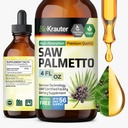 BIO KRAUTER Saw Palmetto Extract - Vegan Saw Palmetto para Hombres y Mujeres - Apoyo urinario - Alcohol &amp; Sugar Gratis - 4 Fl.Oz.
