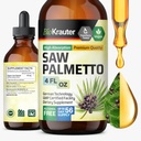 BIO KRAUTER Saw Palmetto Extract - Vegan Saw Palmetto para Hombres y Mujeres - Apoyo urinario - Alcohol &amp; Sugar Gratis - 4 Fl.Oz.