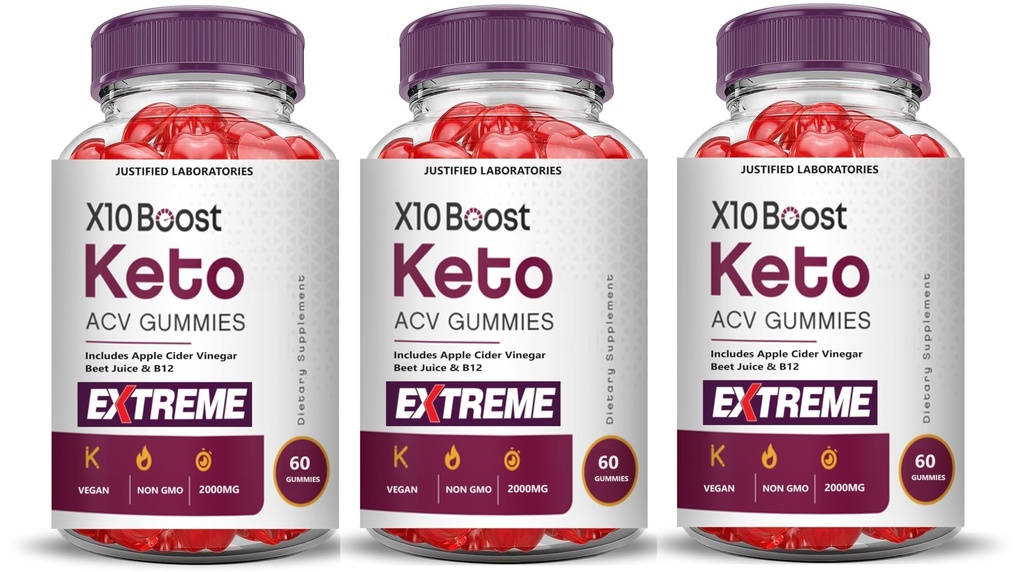 (3 Pack) X10 Boost Keto ACV Gummies Extreme 2000MG X 10 Boost Keto Gummies Apple Cider Vinegar Formulated with Pomegranate Beet Juice Powder B12 Vegan Non GMO 180 Gummys
