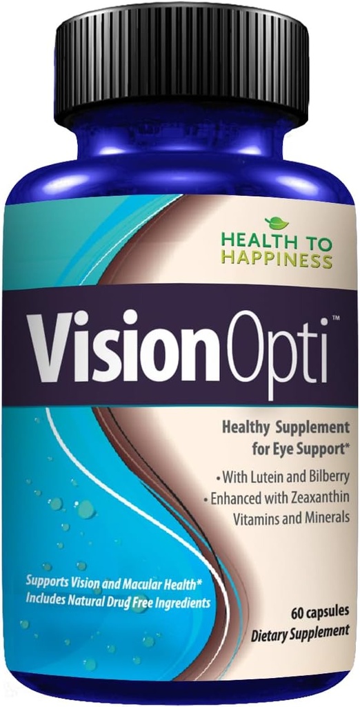 Vision Opti - Complemento de Salud Ocular con Lutein, Zeaxanthin, Selenium, Zinc y Vitaminas A & C ANTE 60 cápsulas