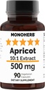 MONOHERB Apricot Extracto 500 mg - 90 cápsulas vegetarianas
