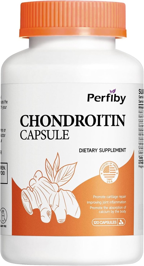 Glucosamine Chondroitin and MSM with Elderberry Extract - Joint Support & Immune Health Supplement, 120 Capsules, 60 Day Supply