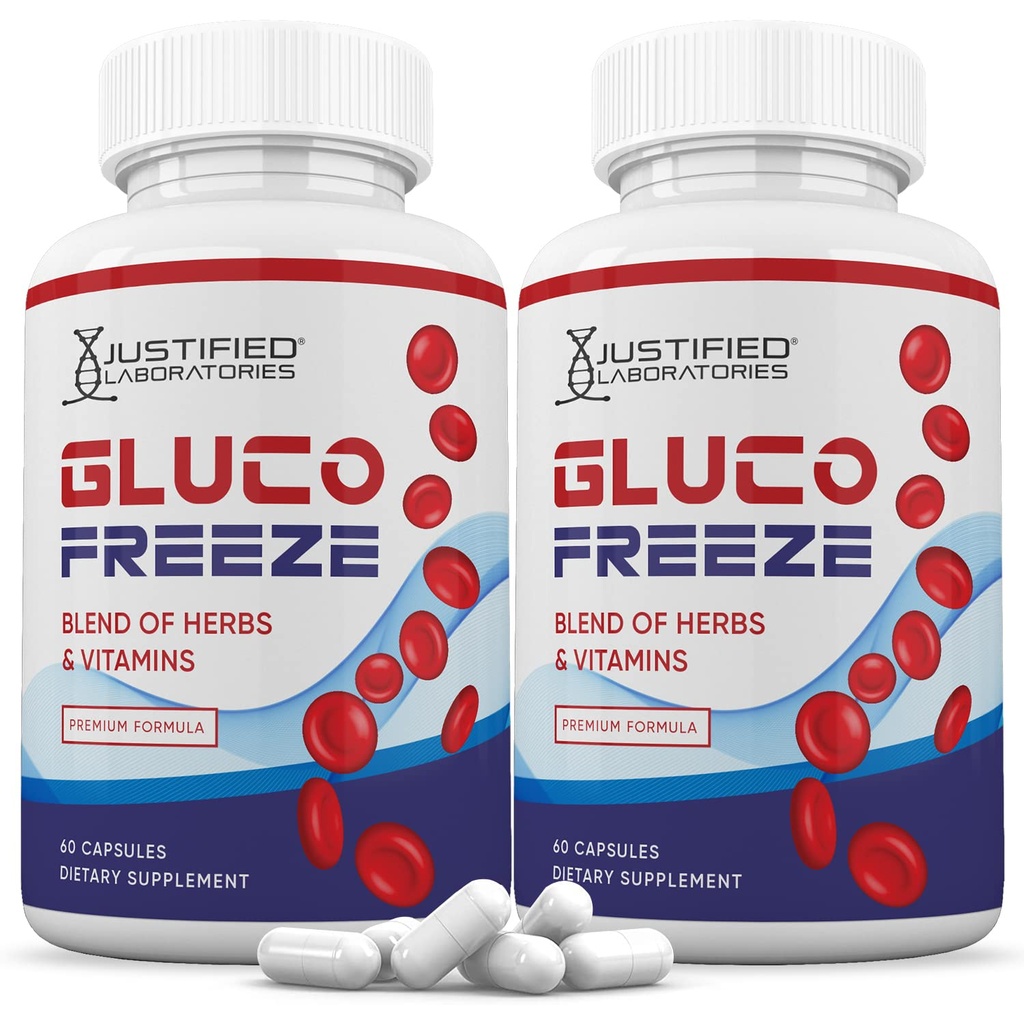 Justified Laboratories (2 Pack) Glucofreeze Premium Formula 688MG 120 Capsules