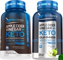 Herbtonics Apple Cider Vinegar Capsules con Keto BHB - Apoya Digestión, Detox y Metabolismo para Mujeres y Hombres, Libre de Azúcar, Fórmula Keto.