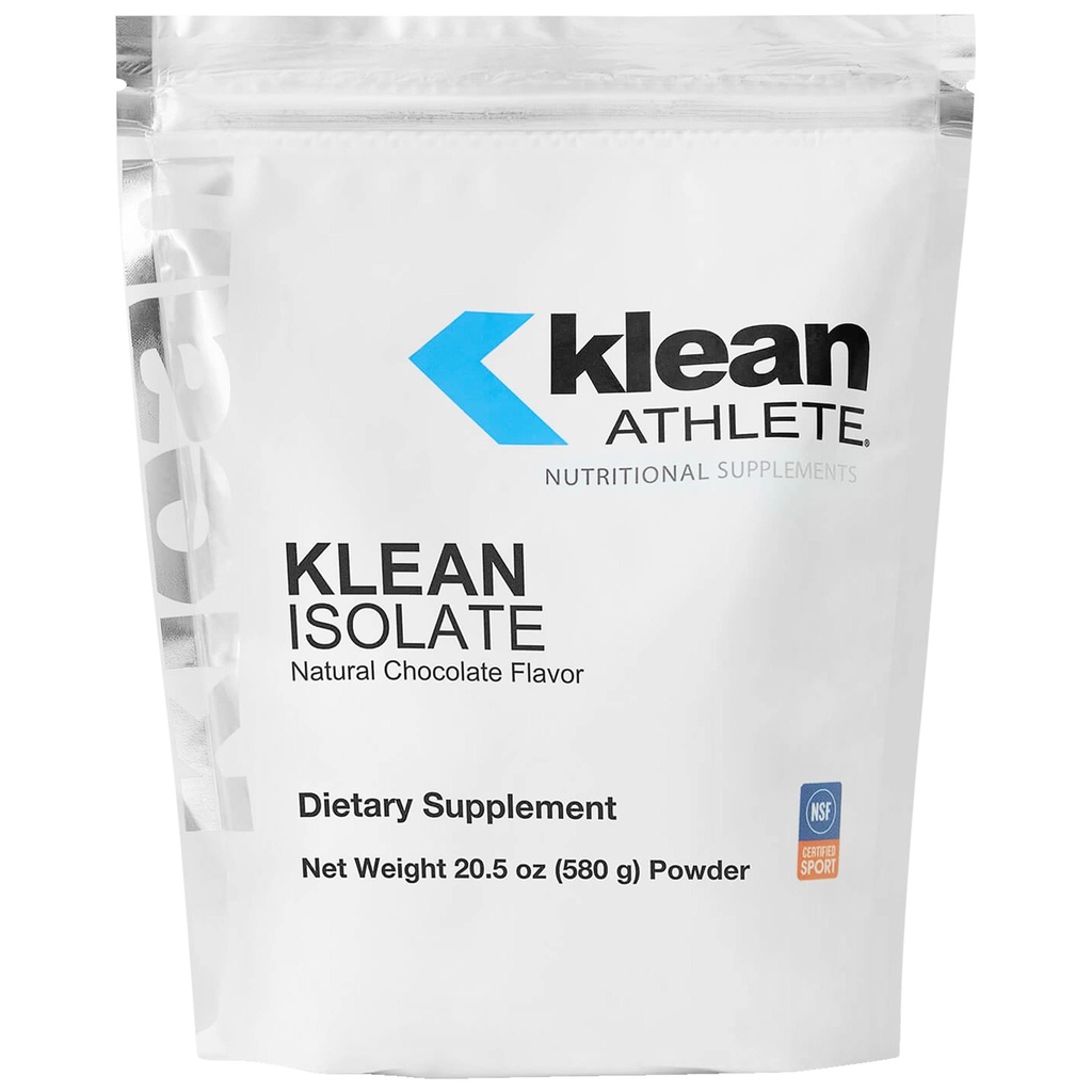 Klean Athlete Klean Isolate ← Whey Protein Isolate to Enhance Daily Protein and Amino Acid Intake for Muscle Integrity* ← NSF Certified for Sport ← 20 Servings ← Natural Chocolate Flavor