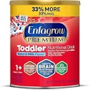 Bebida Nutricional Premium de Enfagrow, realizada con leche real, construcción de cerebros Omega-3 DHA, Nutrientes y Prebióticos para el crecimiento " Apoyo inmunológico, Non-GMO, Toddler Milk Powder, 32 Oz Can