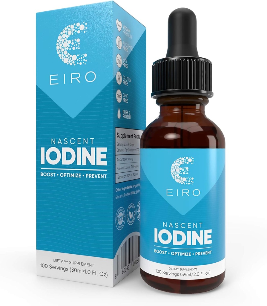EIRO Nascent Iodine Drops ← Absorción superior  durable Thyroid Support