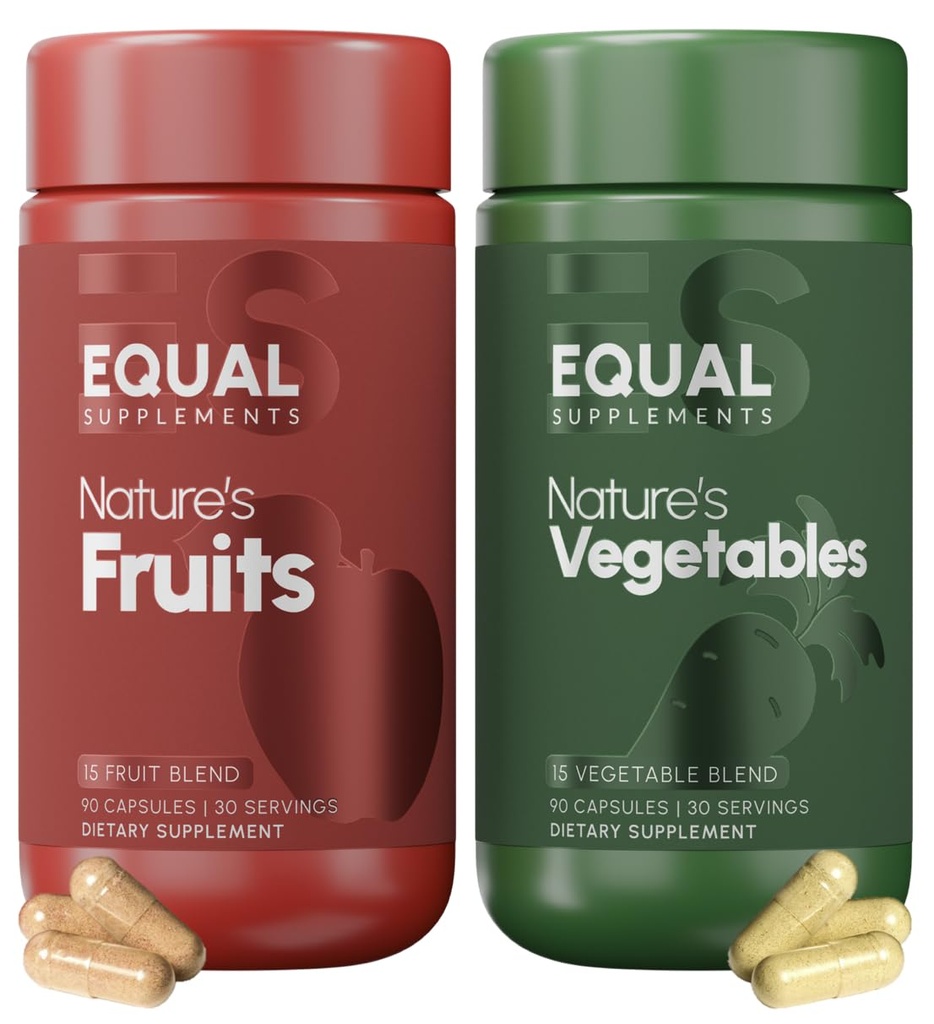 Frutas y Verduras Suplementos TENIDO Equilibrio con Frutas y verduras Suplemento de la Naturaleza TENIDO Frutas y cápsulas vegetales para adultos, Simplemente naturalezas Superalimentos TEN 90 Conde, 1 Mo Set