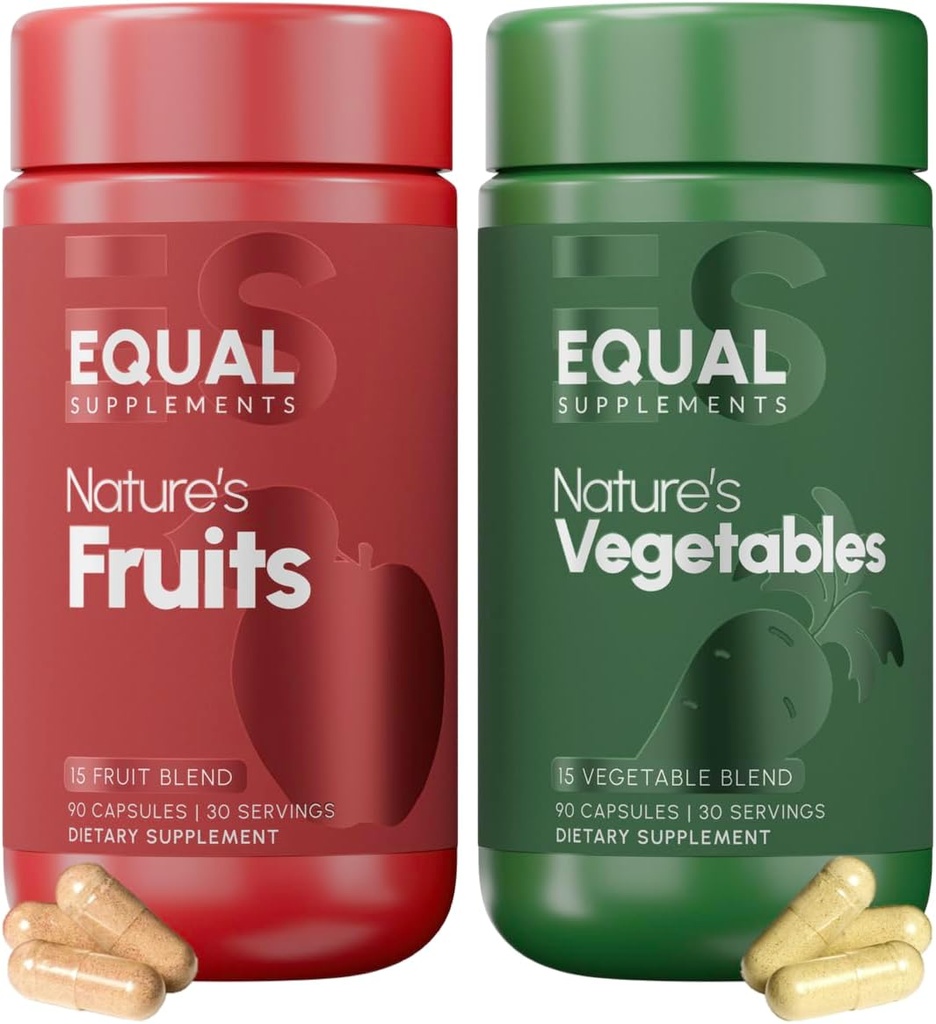 Frutas y Verduras Suplementos TENIDO Equilibrio con Frutas y verduras Suplemento de la Naturaleza TENIDO Frutas y cápsulas vegetales para adultos, Simplemente naturalezas Superalimentos TEN 90 Conde, 1 Mo Set