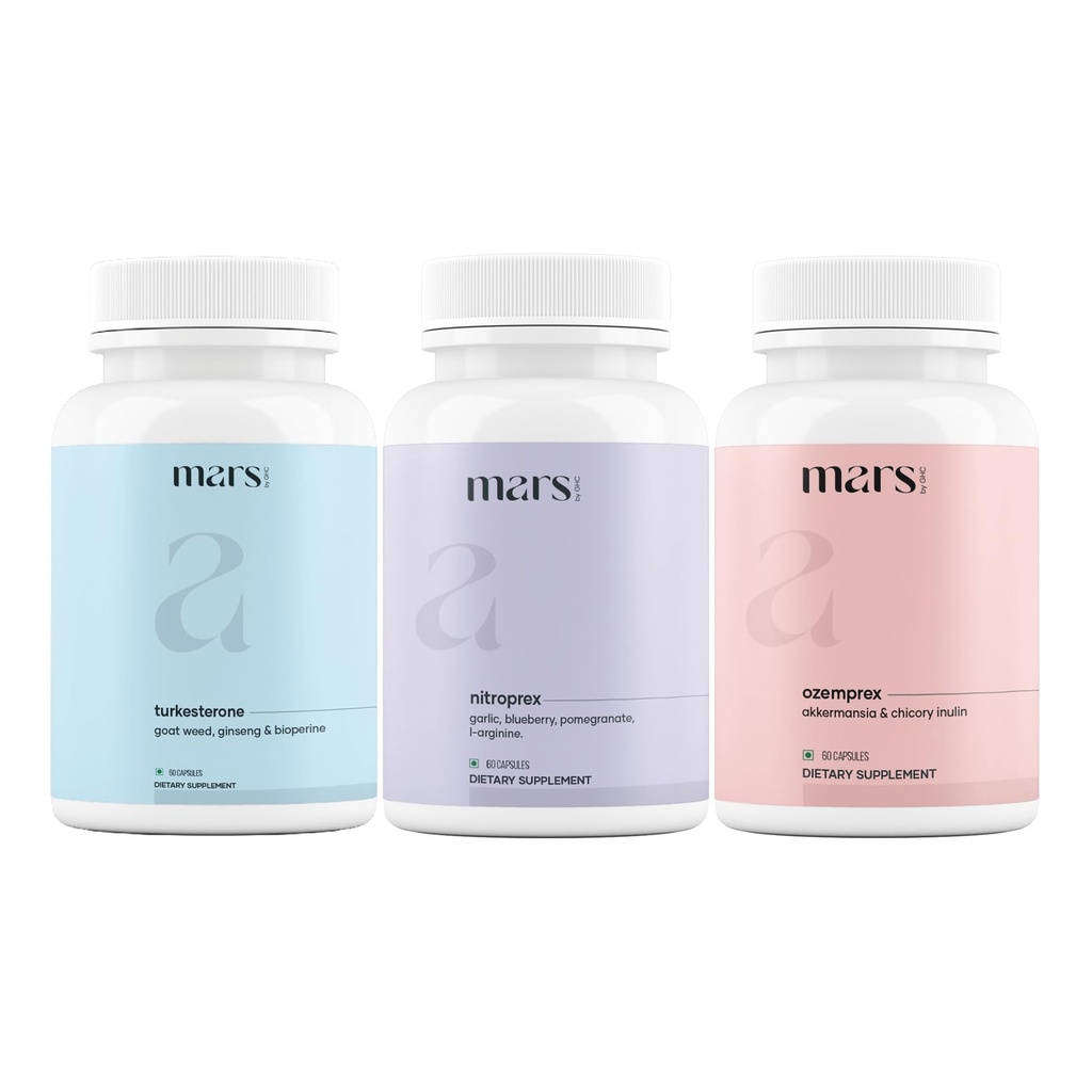 mars by GHC LeanMax Bundle | Turkesterone & NitroPrex Capsules | 180 Capsules | Pack of 1