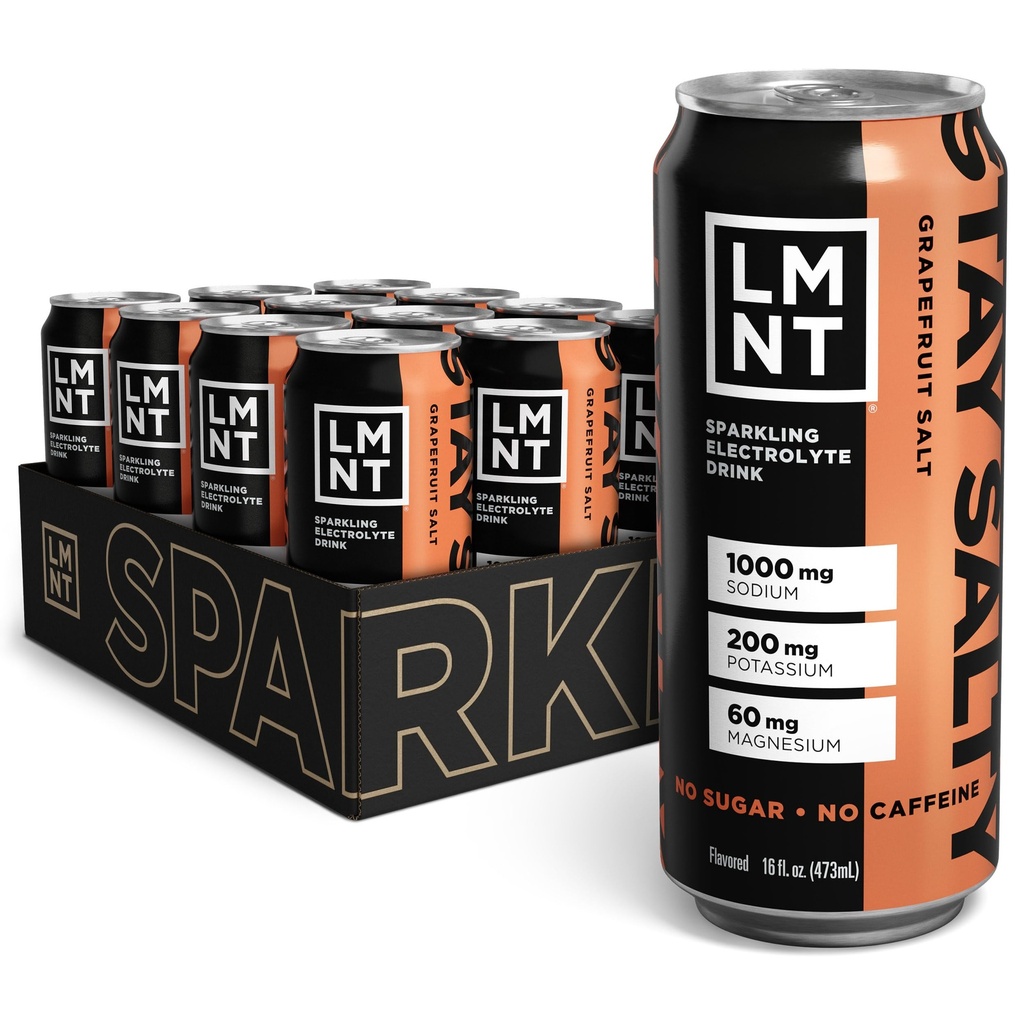Bebida LMNT Sparkling Electrolyte Drink - Grapefruit Salt  durable 12-Count