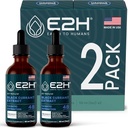 E2H Natural Currant Extract, Cold Presionado Negro Currant Seed - Immune System Health - Fast Absorbing Liquid (2 Bottles)