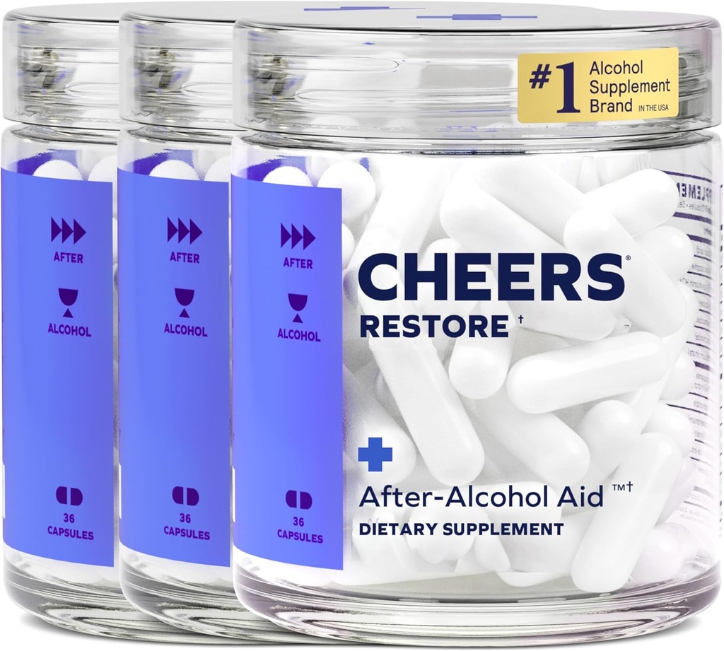 Saludos Restaurar Silencioso Suplemento con DHM + L-Cysteine ← Se siente mejor después de beber &amp; apoyar su vida útil 36 Doses ← Dihydromyricetin, Cysteine, Prickly Pear, B-Vitamins, Ginger