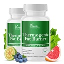 VITAMIN SOLUTIONS Thermogenic Fat Burner for Women and Men - Appetite Suppressant for Weight Loss - Incluye extractos de té verde para Bloat Relief - Metabolism Booster - Pack of 2