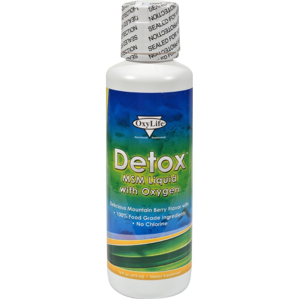 Oxylife Detox MSM Liquid with Oxygen - 16 fl oz