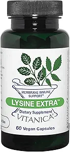 Vitanica Lysine Extra, Immune System Support, Vegan, 60 cápsulas