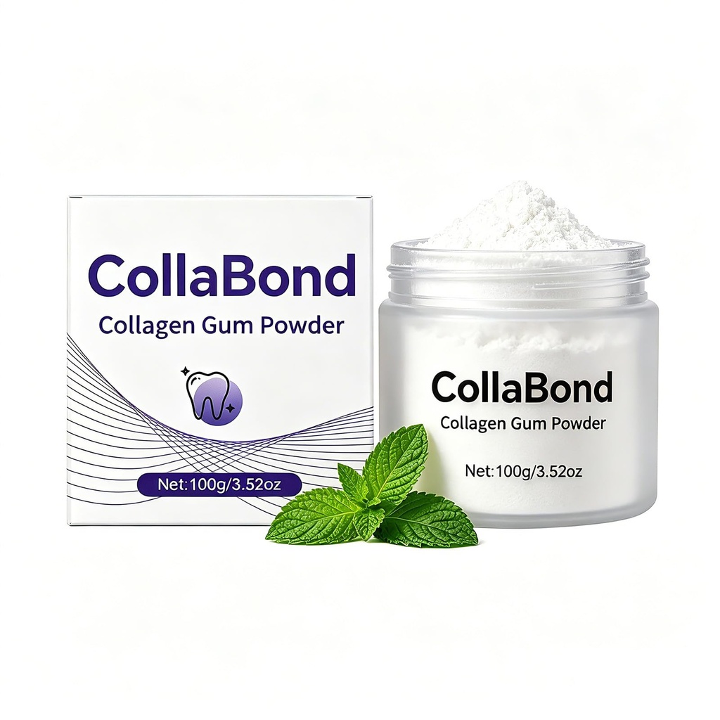 Collagen Powder for Gums, Collagen Brushing Tooth Powder with Nano-Hydroxyapatite, Vitamin C, Collagen Powder for Teeth, Natural Teeth Powder for Gum & Enamel Car, Fluoride-Free, Gentle Formula