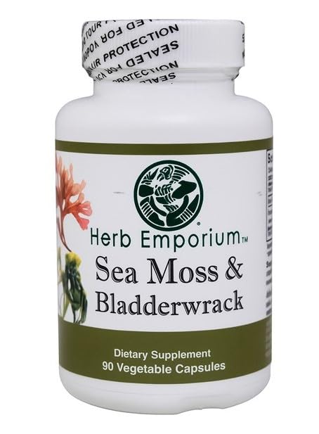 Sea Moss & Bladderwrack Blend, 90 Vegetable Capsules 550 mg.