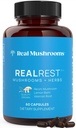 Mushrooms reales cápsulas más reales – Reishi ecológico y Lemon Balm Extract – Calmness, Mindfulness & Wellness Support – Vegan, No GMO, No Filleres – 60 suplemento funcional de cuarto de baño