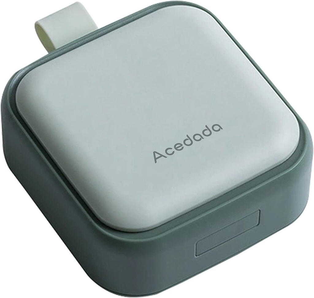 Caja pequeña de la pila, caja de la pill linda - Acedada Travel Daily Pill Organizer, Contenedor de la pill bonita portátil para el bolsillo del púrpura, Soporte de medicina compacta para vitaminas, aceites de pescado, suplementos, verde