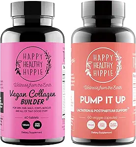 Happy Healthy Hippie Pump It Up Lactation Suplemento &amp; Vegan Collagen Builder