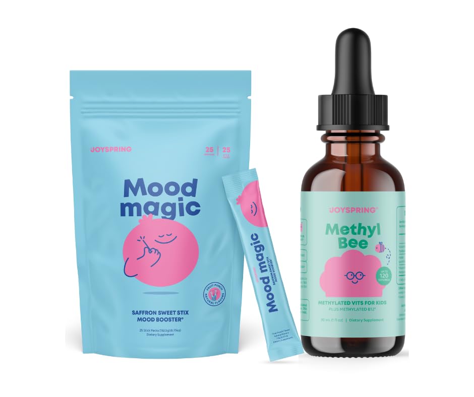 JoySpring Pixie Sticks with Saffron and Methylfolate for Kids