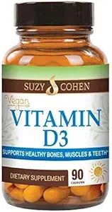 Script Essentials Vegan Vitamina D3 5.000 UI para la función del músculo saludable, la salud de los huesos y el soporte inmunológico - no GMO, Gluten Free y Kosher certificado - 90 Servings