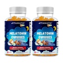 Vitamatic Sugar Free Kids Melatonin 1mg, 90 Gummies, Pineapple & passionfruit Flavored Gummies, 90 Days Supply- 2 Pack