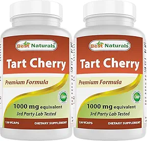 Mejores Naturales Tart Cherry Extracto 1000 mg 120 Capsules (120 Cuenta (Pack de 2))